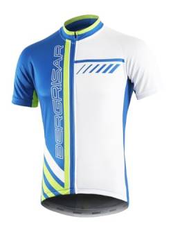 BERGRISAR Herren Radtrikot Kurzarm Bike Shirt, 8002 blau, Groß von BERGRISAR