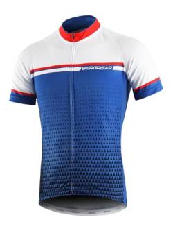 BERGRISAR Herren Radtrikot Kurzarm Bike Shirt, 8005weiß, Groß von BERGRISAR