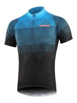 BERGRISAR Herren Radtrikot Kurzarm Bike Shirt, 8006blau, Klein von BERGRISAR