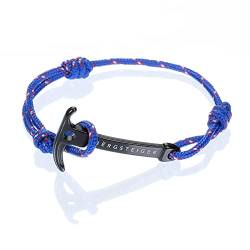 BËRGSTEIGER ICE AXE Armband für Herren & Damen mit Eispickel - hochwertiges Stoffarmband - Bracelet geflochten - Armbänder aus Stoff - ideales Bergsteiger Geschenk (Königsblau) von BËRGSTEIGER