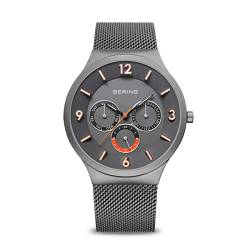 BERING Herren Uhr Quarz Movement - Classic Collection mit Edelstahl und Saphirglas 33441-XXX Armbandsuhren - Wasserdicht: 3 ATM, Grau/Grau von BERING