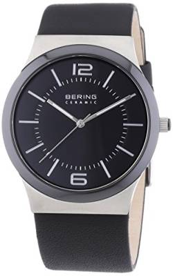 Bering Time Herren-Armbanduhr XL Analog Quarz Leder 32239-000 von BERING