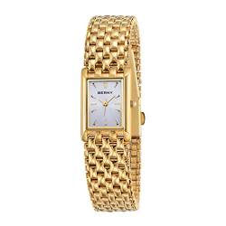 BERNY Gold Uhren für Frauen Aktualisierte Damen Quarz Armbanduhren Edelstahl Band Damen Kleine Gold Uhr Luxus Casual Mode Armband Werkzeuge Inklusive… von BERNY