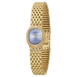 BERNY Gold Uhren für Frauen Oval Ladie's kleine Uhr Quarzwerk 3ATM wasserdicht weibliche Armbanduhr klein und Exquisite Werkzeuge enthalten -Hellviolett Dail von BERNY
