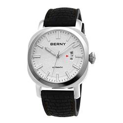BERNY Männer japanische automatische mechanische Uhr, selbstaufzuziehende Uhren, 10ATM wasserdicht, Saphirglas, kratzfestes HV800 Härtegrad, Super Leuchtend mit Datum (Keine Batterie erforderlich)… von BERNY