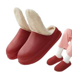 Hausschuhe für Damen | Warme Plüsch-Slip-On-Schuhe - Indoor Outdoor Clog Flauschige Winter-Hausschuhe für Männer und Frauen Bero von BERO