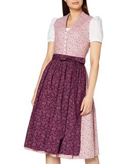 BERWIN & WOLFF TRACHT FOLKLORE LANDHAUS Damen 805015 Kleid, Rosa mit dunkelrot, 48 von BERWIN & WOLFF TRACHT FOLKLORE LANDHAUS