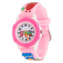 BESPORTBLE Kinderuhr Kinder Handgelenk Kinder Schauen Zu Tieruhr Für Kinder Gummiuhr Für Studentenkinder Student Uhr Geschenk Cartoon-eulenuhr Niedlich Plastikspiegel Gummiband 3D von BESPORTBLE