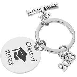 BESTOYARD Graduation Keychain Edelstahl Klasse von 2024 Graduate hängenden Anhänger Schlüsselanhänger Abschluss Geschenk für Freunde (Klasse von 2024) von BESTOYARD