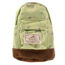 BESTOYARD Mini-Rucksack-Form-Geldbeutel-Blumen-Münzen-Beutel-Mappen-Handbeutel-Geldbeutel-Schlüsselketten-Schlüsselring (Grün-Rosa) von BESTOYARD