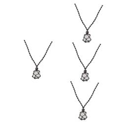 BESTYASH 4 Stück kristallanhänger crystal necklace weiße Halsbandkette für Frauen Halskette für Frauen Herrenhalsketten Halskette für Männer lange Halsketten für Damenmodeschmuck Stein Netz von BESTYASH