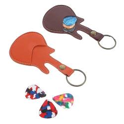 BESTonZON 1 Satz Guitar Pick Holder Gitarren zubehör Koffer für Gitarrenplektren Tasche für Bass-Picks Schlüsselanhänger Daumenstütze Tragetasche für gitarrenpickel Picks Tragetasche Ukulele von BESTonZON