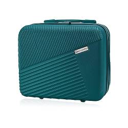 BETLEWSKI - Kosmetikkoffer Hartschale - Handgepäck Kleiner Koffer aus robustem ABS-Kunststoff mit Zwei Separate Fächer - 32 cm x 27 cm x 16 cm - Grün von BETLEWSKI