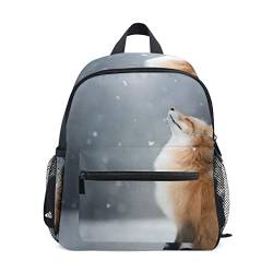 Fuchs Winter Tier Schnee Kleinkind Rucksack Kinder Leichtgewicht Büchertasche Vorschule Schülerrucksack für 1-6 Jahre die Reise Mädchen Jungs von BEUSS