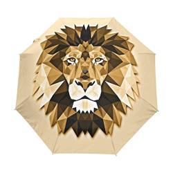König Der Löwen Regenschirm Auf-Zu Automatik Taschenschirm Winddichter Umbrella Klein Leicht Schirm Kompakt Schirme für Jungen Mädchen Reise Strand Frauen von BEUSS