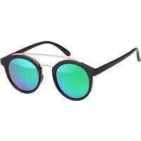 BEZLIT Eyewear Retrosonnenbrille Unisex Deppelsteg Designer Sonnenbrille (1-St) mit schwarzen Linsen von BEZLIT Eyewear