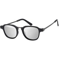 BEZLIT Eyewear Retrosonnenbrille Zeitlos Moderne Sonnenbrille mit Metallrahmen (1-St) mit schwarzen Linsen von BEZLIT Eyewear