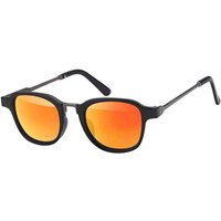 BEZLIT Eyewear Retrosonnenbrille Zeitlos Moderne Sonnenbrille mit Metallrahmen (1-St) mit schwarzen Linsen von BEZLIT Eyewear