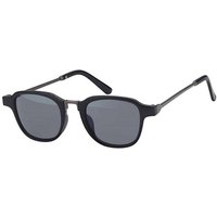 BEZLIT Eyewear Retrosonnenbrille Zeitlos Moderne Sonnenbrille mit Metallrahmen (1-St) mit schwarzen Linsen von BEZLIT Eyewear