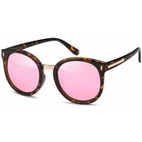 BEZLIT Eyewear Wayfarer Rundglas Designer Damen Sonnenbrille (1-St) mit blauen, grünen und rosa Linsen von BEZLIT Eyewear