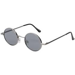 BEZLIT Damen Sonnenbrille Runde Form Herren 30506 (Grau Silberfarben) von BEZLIT