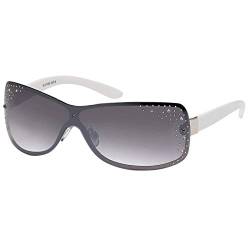 BEZLIT Damen Sonnenbrille Strasssteine A0553 Weiß mit Strass von BEZLIT
