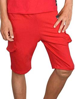 BEZLIT Jungen Shorts Kinder Kurze-Hose Cargo Capri Short Hosen Strech 30079 Rot 152/158 von BEZLIT