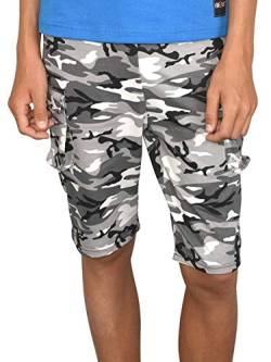 BEZLIT Jungen Shorts Kinder Kurze-Hose Cargo Capri Short Hosen Strech 30079 Schwarz-Camouflage 104/110 von BEZLIT