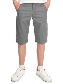 BEZLIT Kinder Kurze-Hose Jungen Chino-Shorts Capri-Shorts Bund Verstellbar Kinder-Shorts 30057 Grau 122 von BEZLIT