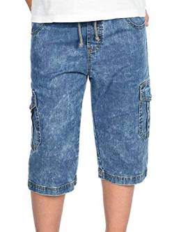BEZLIT Kinder Kurze-Hose Jungen Jeans Cargo-Shorts Capri-Hose Bermuda-Shorts Gummibund 30056 Hellblau 104 von BEZLIT