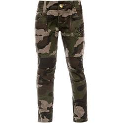 BEZLIT Madchen Camouflage Chino Hose Verstellbaren Bund Nieten 21879 Braun(51)104 bis 110 cm / 6 Jahre von BEZLIT