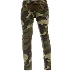 BEZLIT Mädchen Chino Hose Camouflage Verstellbaren Bund Nieten 21880 Grün 116 von BEZLIT