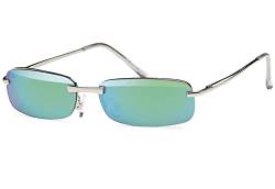 BEZLIT Rechteckbrille Herren Sonnenbrille Streetfighter Fliegerbrille Sportlich B414 Grün von BEZLIT
