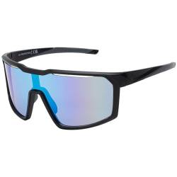 BEZLIT Sport Biker Sonnen Brillen Herren Damen Verspiegelt 30582 Blau/Lila/Grau-Schwarz von BEZLIT