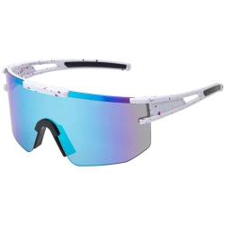 BEZLIT Unisex Sonnenbrillen Bikerbrille Sonnenbrille Damen Flieger verspiegelt Blau/Lila-Weiß von BEZLIT