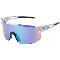 BEZLIT Unisex Sonnenbrillen Bikerbrille Sonnenbrille Damen Flieger verspiegelt Grün/Blau/Lila-Weiß von BEZLIT