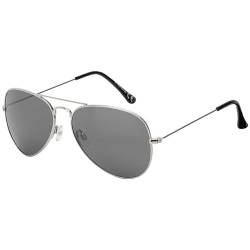 Herren Piloten Sonnen Brille Designer Metallrahmen 30573 (Grau Silberfarben) von BEZLIT