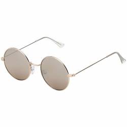 Sonnenbrille Rund Form Designer 70er Nerd Modern Urlaub Herren 30559 (Braun) von BEZLIT