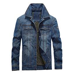 BFSGBFNTMD Neue LäSsige Jeansjacke FüR Herren Tough Guy Plus Size Multi Pocket Revers Jacket von BFSGBFNTMD