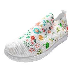 Goldene Slip-On-Sneaker für Damen Radsportschuhe fur Damen Cloth Winter Sandalen für Damen Tennisschuhe Herren, Weiß Größe 37, 17.99 von BFYSFBAIG