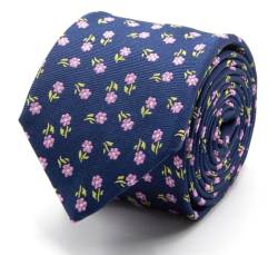 Seiden-Jaquard-Krawatte mit Blüten Muster von BGENTS