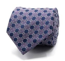 Seiden-Jaquard-Krawatte mit geometrischem Muster von BGENTS