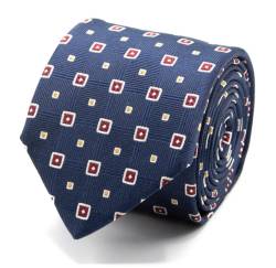 Seiden-Jaquard-Krawatte mit geometrischem Muster von BGENTS
