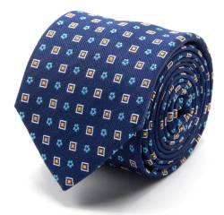 Seiden Jaquard Krawatte mit geometrischem Muster von BGENTS