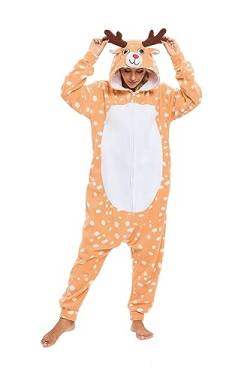 BGOKTA Onesie Pyjama Animal Costume Cosplay Unisex-Erwachsene Herbst und Winter Tier Pyjama von BGOKTA