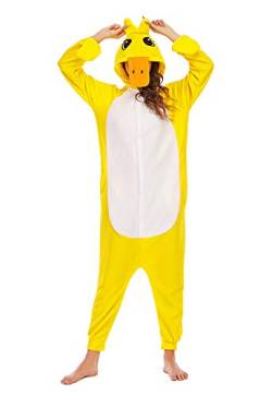 BGOKTA Onesie Pyjama Ente Costume Cosplay Unisex-Erwachsene Herbst und Winter Tier Pyjama,LTY20,XL von BGOKTA