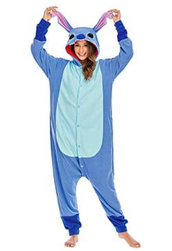 BGOKTA Onesie Tier Damen Sleepwear Erwachsene Hoodie Tier Jumpsuit Pyjamas Tieroutfit von BGOKTA