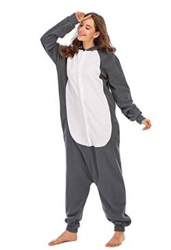 BGOKTA Onesie Tier Damen Sleepwear Erwachsene Hoodie Wolf Kostüm Cosplay Tier Jumpsuit Pyjamas Tieroutfit, LTY33,2,L von BGOKTA