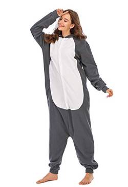 BGOKTA Onesie Tier Damen Sleepwear Erwachsene Hoodie Wolf Kostüm Cosplay Tier Jumpsuit Pyjamas Tieroutfit, LTY33,2,XL von BGOKTA