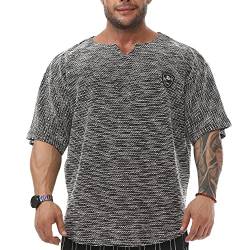 BGSM Extreme Sportswear Ragtop Rag Top Gym Fitness Sport T-Shirt Fitness Bodybuilding Herren halbarm 3323 schwarz XL von BGSM